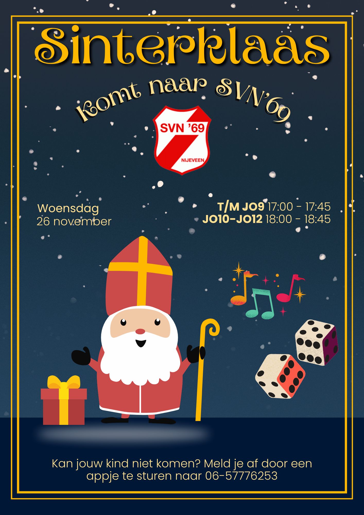 Sinterklaas komt naar SVN'69