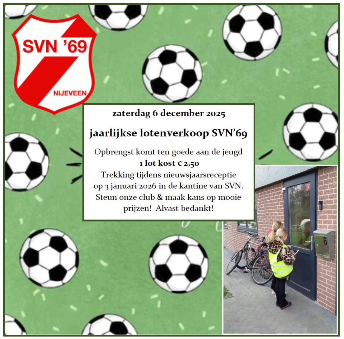 Jaarlijkse lotenverkoop - 6 december